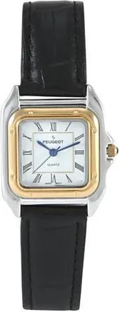 Peugeot Slim Leather Tank Watch- 36MM in Black at Nordstrom