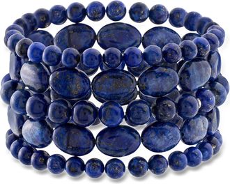 Ross-Simons Lapis Jewelry Set: 5 Bead Stretch Bracelets