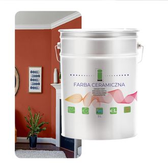 OEM Pintura Cer&aacute;mica Lavable Para Paredes, Color Rojo Ladrillo, 5 Litros, Fabricante