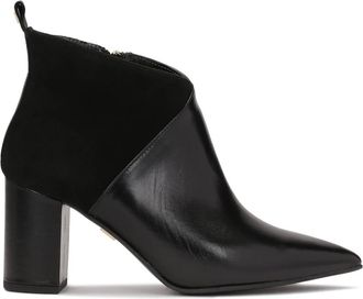 Kazar Zwarte laarzen van glad leer en su&egrave;de - Dames - Laarzen met Hak - Zwart - 39 EU - Leer - Schoenen