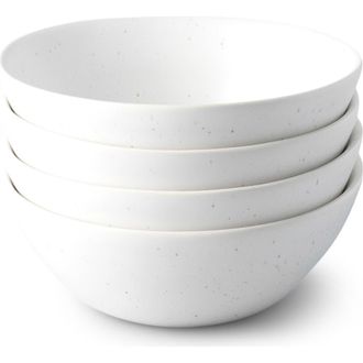 Fable Home Breakfast Bowls in Speckled White at Nordstrom, Size Medium