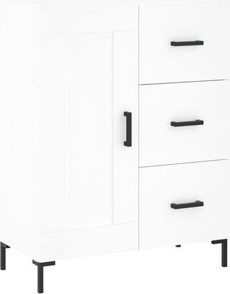 vidaXL Aparador de madera de ingeniería blanco 69,5x34x90 cm Vidaxl