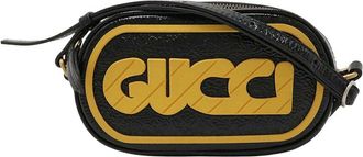 Gucci Black Patent & Rubber Shoulder Bag (Authentic Pre-Loved)