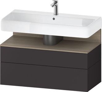 Duravit Duravit - Qatego Mueble Bajo Lavabo, 1 Extra&iacute;ble Y 1 Caj&oacute;n