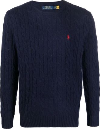Polo Ralph Lauren Sweater Blu Aw 25 - Heren - Ronde hals truien - Blauw - XL - Truien & Vesten