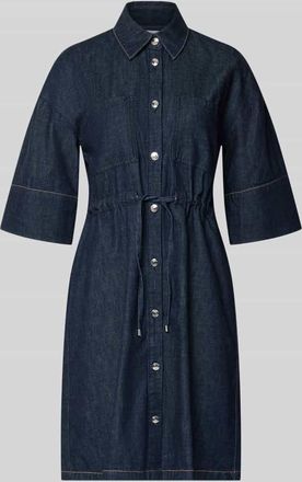 Comma Knielanges Jeanskleid mit Brusttaschen in Jeansblau, Gr&ouml;&szlig;e 34