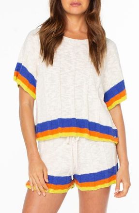 Roxy Cabana Club Stripe T-Shirt in Dew at Nordstrom, Size Xx-Large
