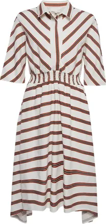 Maje Abito midi con motivo a righe - Bianco