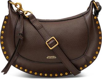 Isabel Marant Oskan Moon-Gz Crescent Studded Leather Bag