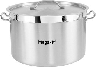 OEM Olla Mediana Para Catering Con Tapa Mega-m Pro 44 L, Di&aacute;metro 45 Cm X Altura 28 Cm N