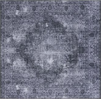 Safavieh Alfombra pelo de poli&eacute;ster negro / gris 183 x 183 cm