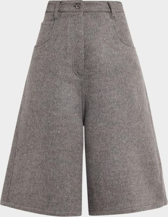 Brunello Cucinelli Virgin Wool Bermuda Shorts