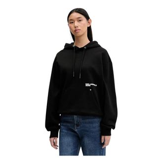 Karl Lagerfeld Hoodies & sweatvesten, Dames, Zwart, M, Katoen, Hoodies