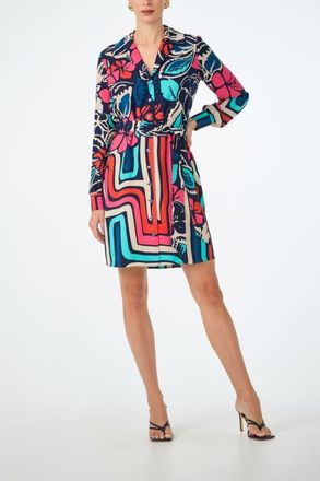 Trina Turk Promenade Printed Shirt Dress in Multi at Nordstrom, Size Xx-Large
