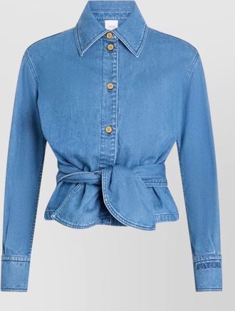 Patou long sleeve knotted shirt