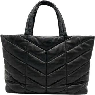 Saint Laurent Pre-owned Vintage Tote Bag - Dames - Vintage Shopper - Zwart - ONE Size - Leer - Vintage