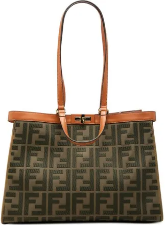 Fendi Pre-owned Fendi Zucca Embroidered Canvas Peekaboo X Tote Ladies X99YSQSYTABEY8KQ