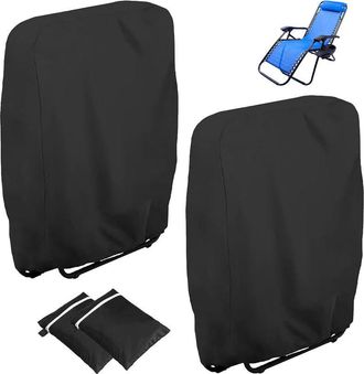 OEM Funda Protectora De 2 Piezas Para Tumbona Plegable, Funda Oxford Resistente Al Viento, A Los Rayos Uv E Impermeable Para Sillas De Jard&iacute;n Plegables, F