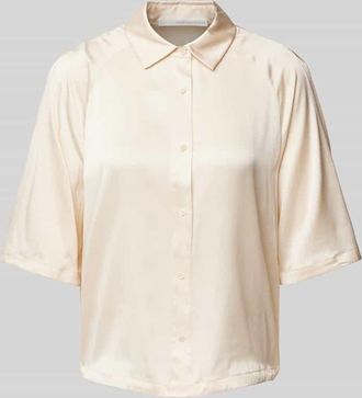 Herzensangelegenheit Herzensangelegenheit Hemdbluse aus Seiden-Mix in Sand, Größe 34