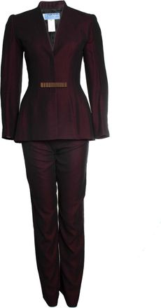 Thierry Mugler bordeaux kleurige blended pak