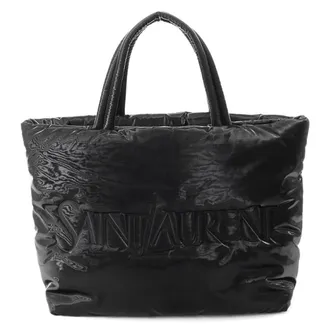 Saint Laurent Black Nylon Handbag Tote Bag (Pre-Owned)