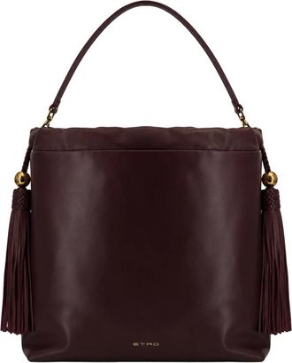 Etro Schoudertas met trekkoord - Dames - Schoudertassen - Paars - ONE Size - Tassen