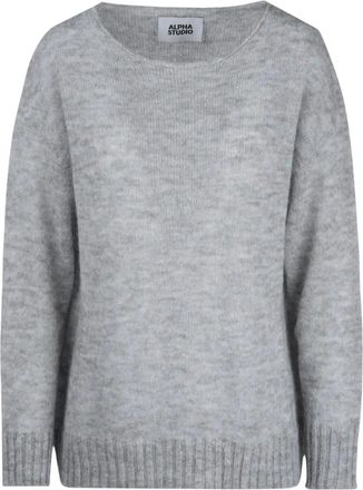 Alpha Studio Maglieria Girocollo - - Knitwear - Donna - Grigio - M