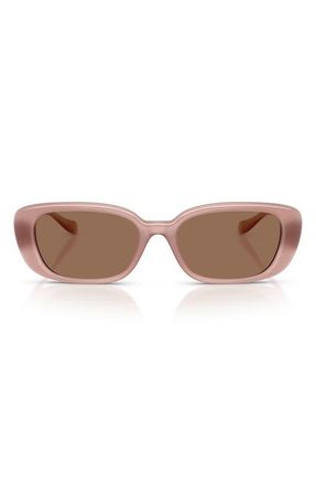 Versace 56mm Pillow Sunglasses in Opal Pink /Dark Brown at Nordstrom