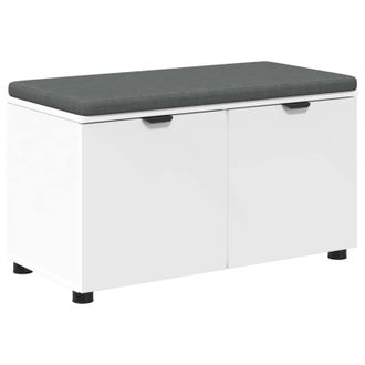 vidaXL Banco De Entrada 80 X 38 X 46 Cm Madera Ingenierizada Y Tela Vidaxl