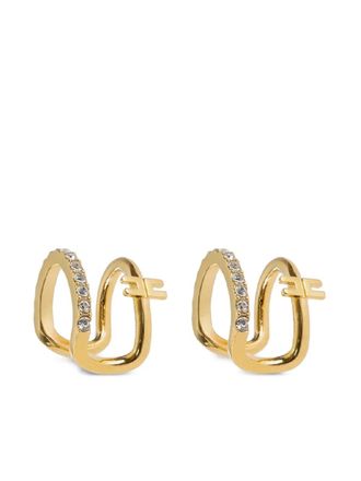 Elisabetta Franchi rhinestone-embellished ear cuff - Gold
