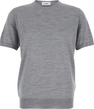Lardini T-shirt a coste - Grigio