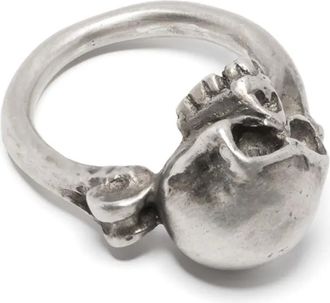 Werkstatt München Anello con teschio - Argento