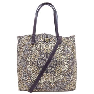 Tory Burch Navy Pvc Tote Bag (Pre-Owned)