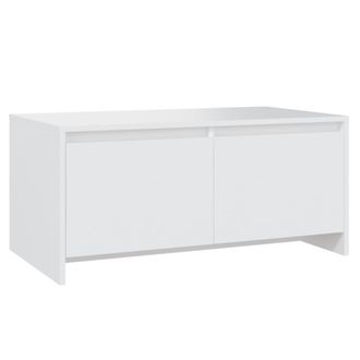 vidaXL Vidaxl - Mesa De Centro Madera Contrachapada Blanco 90x50x41,5 Cm