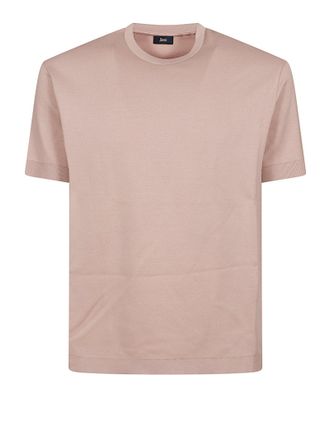 Herno Minimalist Crew Neck T-Shirt In Superfine Cotton