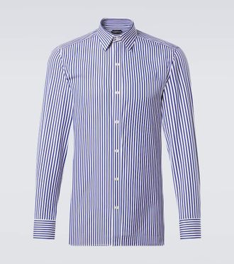 Tom Ford Camicia in popeline di cotone a righe