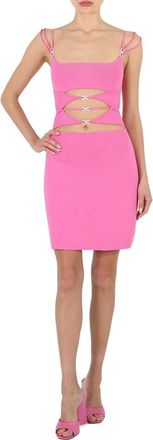 Mach & Mach Ladies Pink Matilde Crystal Bow Dresses, Size X-Small