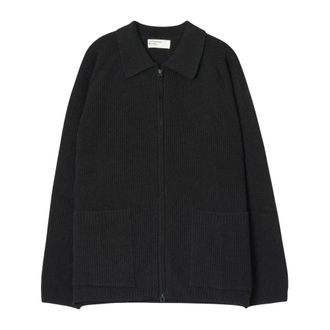 Universal Works Zip Cardigan - Heren - Truien - Zwart - Maat: L Wol