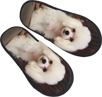Generic Sliders French Poodle Cotton Shoes Warm Slippers For Winter Big Kid Bedroom L