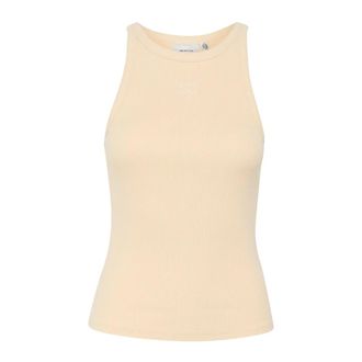 Gestuz Top con logo amarillo mantequilla - Tops - Mujer - Amarillo - L