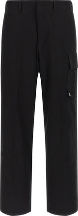Fendi Gabardine Trousers Pants Black