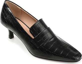 Journee Collection Women & apos;s Celina Medium and Wide Width Kitten Heel Pumps