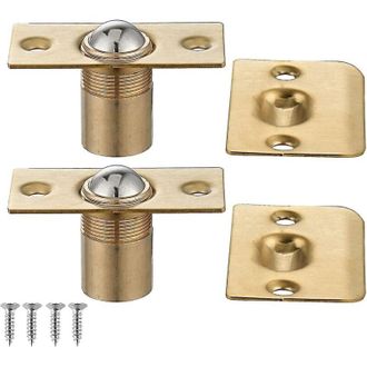 OEM Herrajes Para Puertas De Armarios Con Rodamientos De Bolas, Cerradura De Acero Inoxidable, Ajustable, Con Placa De Bloqueo, Acabado Dorado, Juego De 2