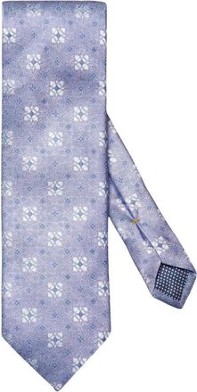 Eton Floral Silk Light Blue Stropdas - Heren - Stropdassen - Blauw - ONE Size - Accessoires