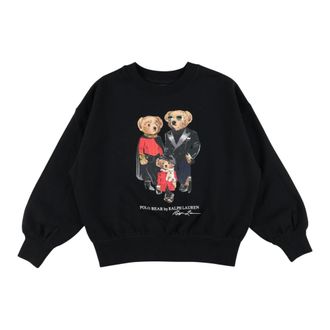 Polo Ralph Lauren Hoodies & sweatvesten, Dames, Zwart, L, Fleece Family Bear