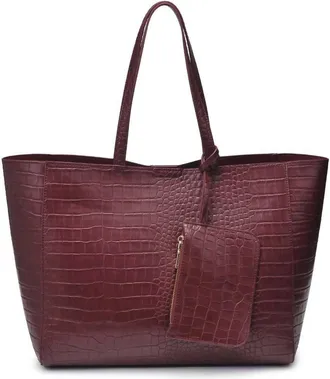 Urban Expression Womens Tiffany Tote Bag In Burgundy