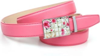 Anthoni Crown Lederg&uuml;rtel ANTHONI CROWN, Damen, Gr. 75, rosa, Leder, unifarben, G&uuml;rtel Lederg&uuml;rtel, Sommerlicher Automatik G&uuml;rtel in Flamingo rot