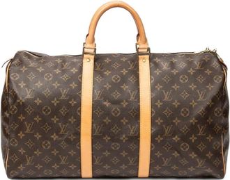 Louis Vuitton Valigia Keepall con monogramma - Marrone