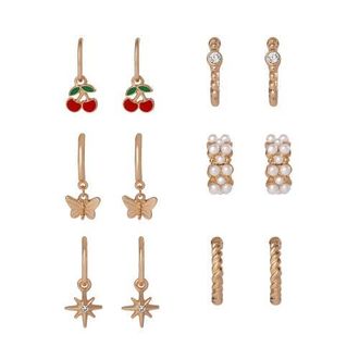 Jessica Simpson Gold Pearl Earrings Set at Nordstrom