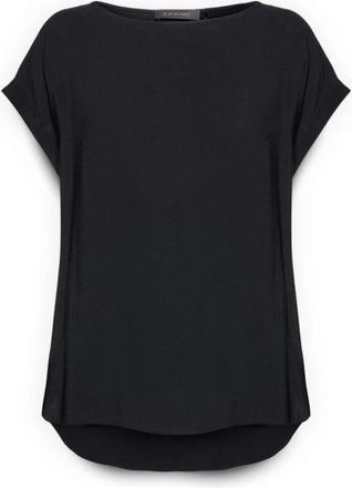 Elena Miro Cr&ecirc;pe de Chine Blouse - Dames - Blouses - Zwart - 5XL - Overhemden